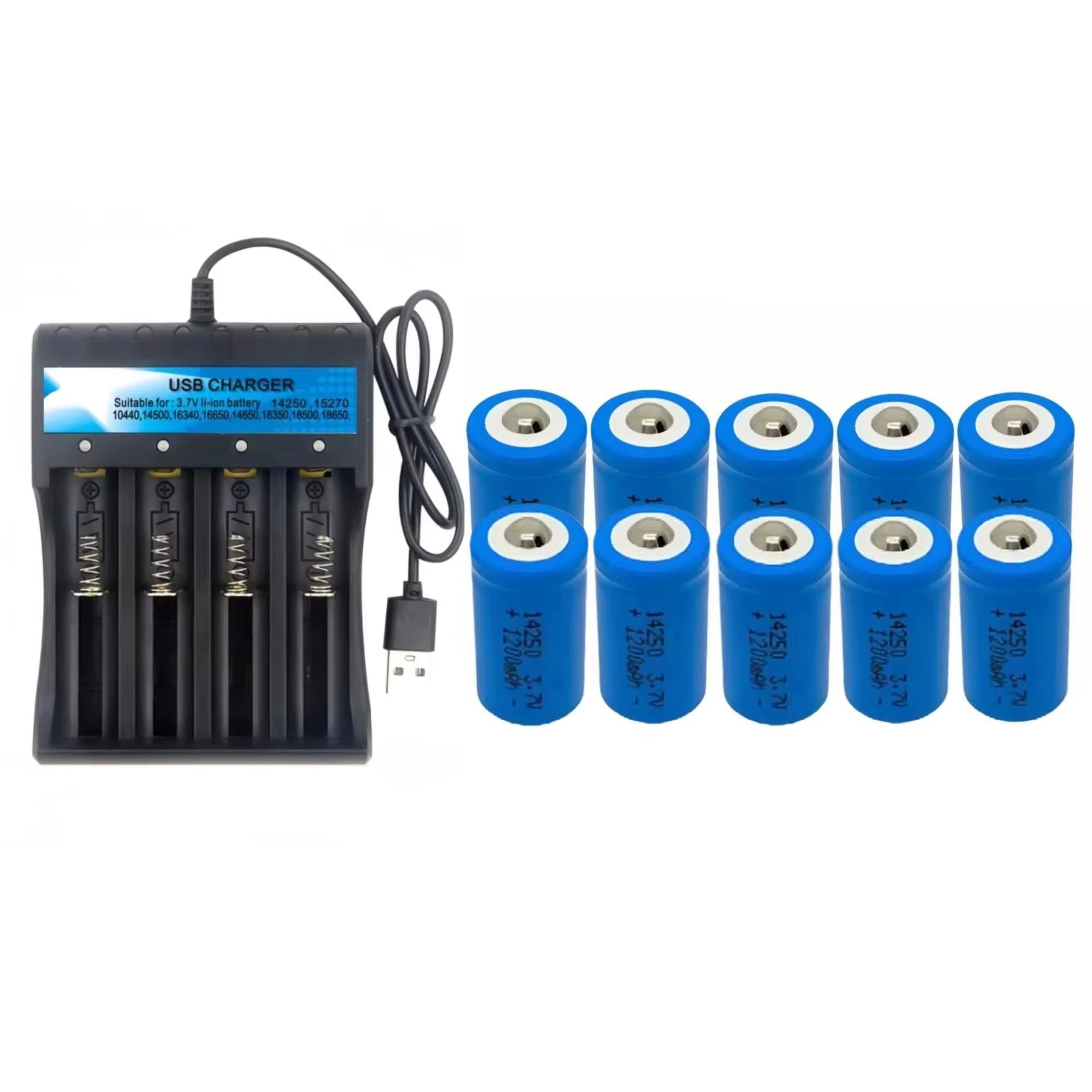 Quick Vape - 10 Buah Baterai Lithium 14250 3.7V