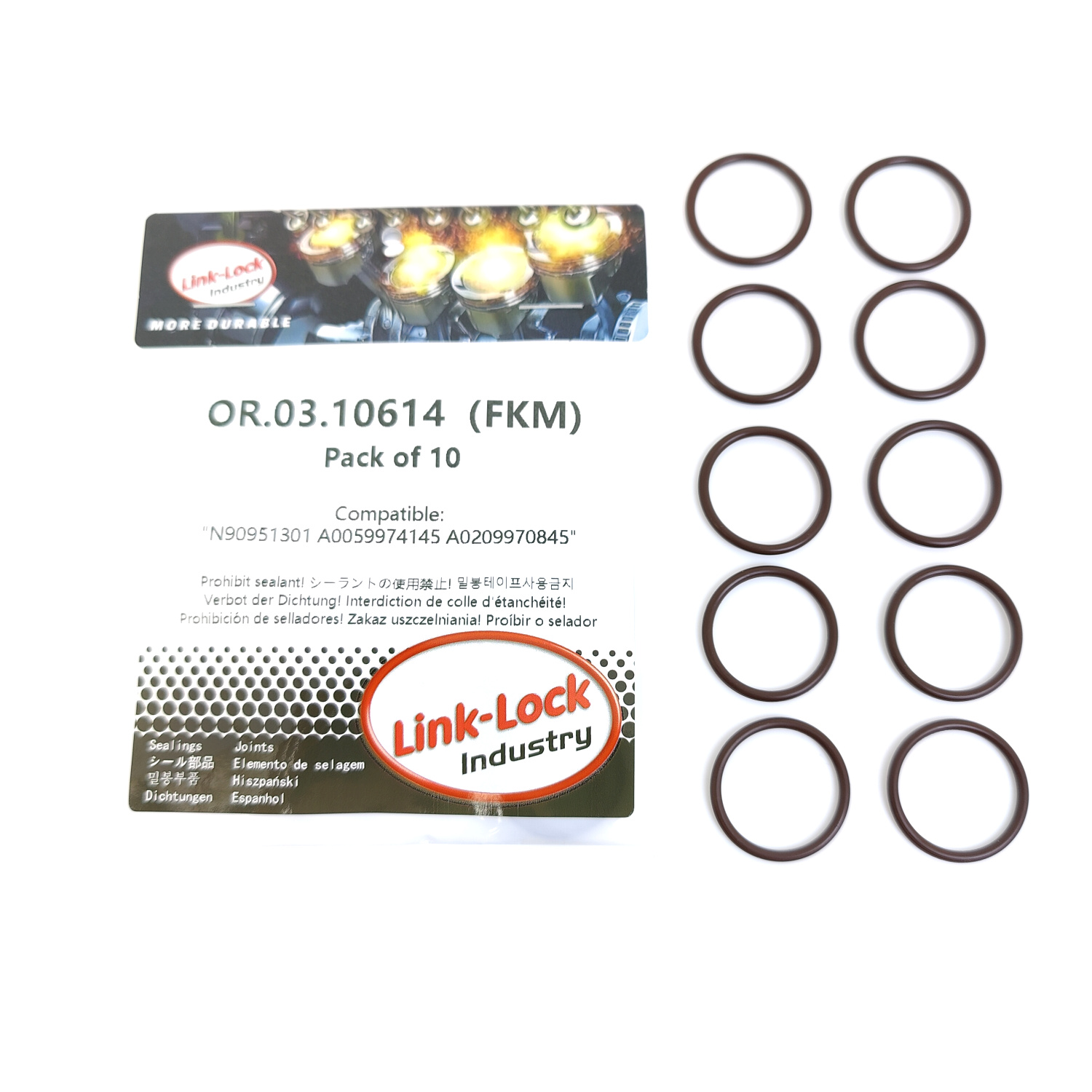 Tank O-Ring Seal - 10 Buah OR.03.10614 FKM Viton Sealing