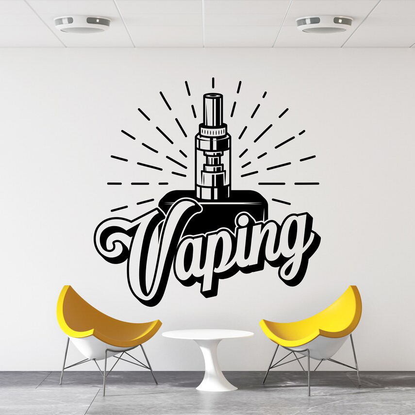 Vaping Store - Vape Shop stiker dinding jendela, stiker