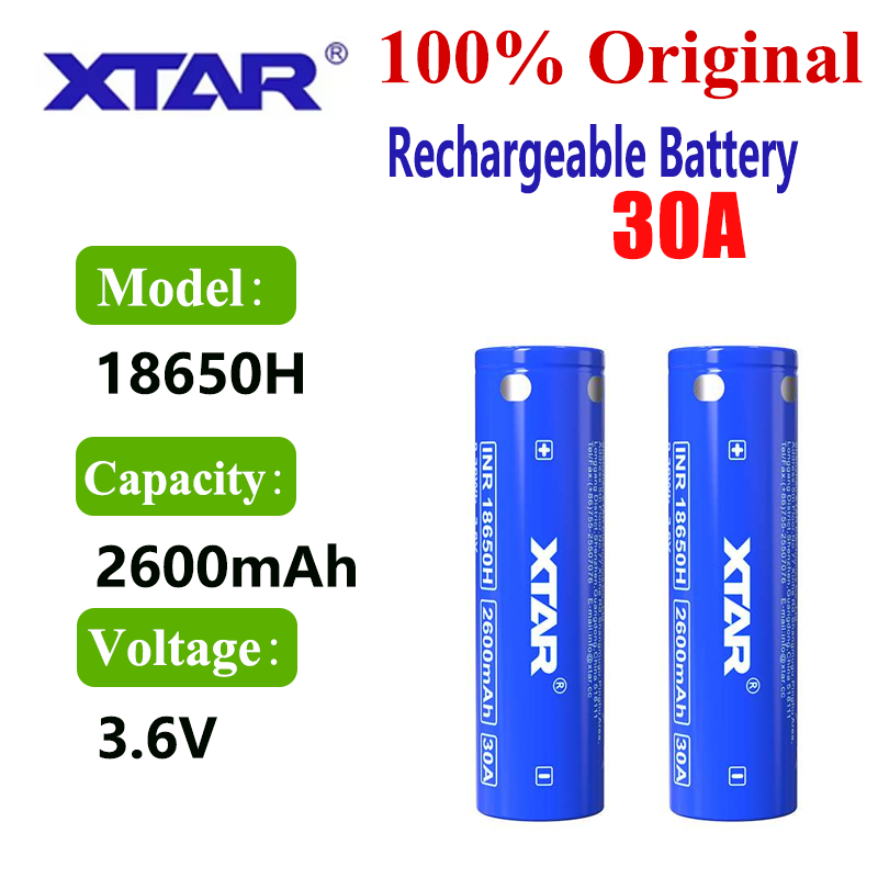 Vape Battery 18650 - Baterai XTAR 18650 2600mah Asli CDR
